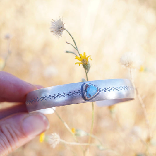 triangular lavender turquoise cuff #2 - Lumenrose