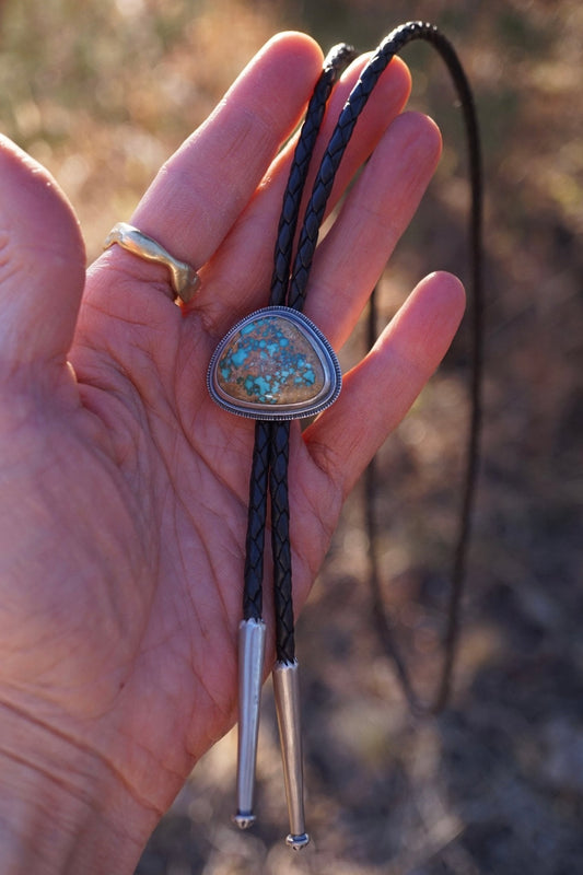 troy springs turquoise bolo tie - Lumenrose