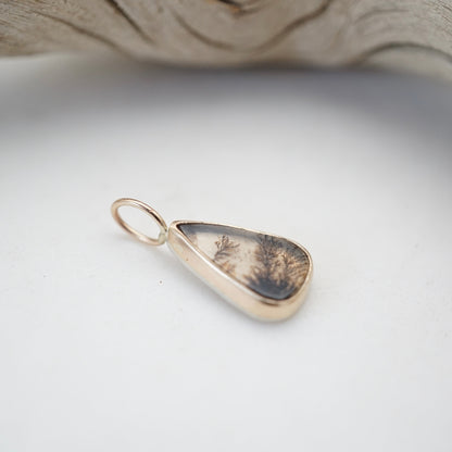 14k GOLD + dendritic agate pendant (no chain) - Lumenrose