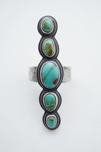 5-stone royston turquoise ring - size 9 - Lumenrose