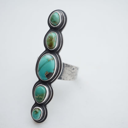 5-stone royston turquoise ring - size 9 - Lumenrose