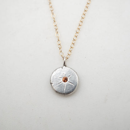 amber zircon sparkle necklace - Lumenrose