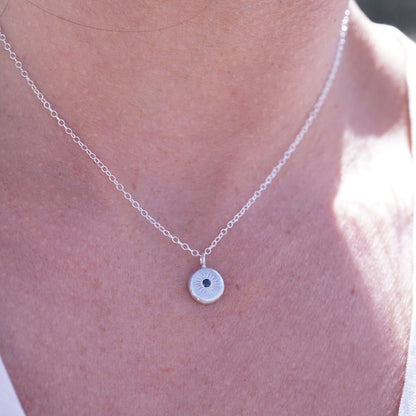 black sapphire sparkle necklace - Lumenrose