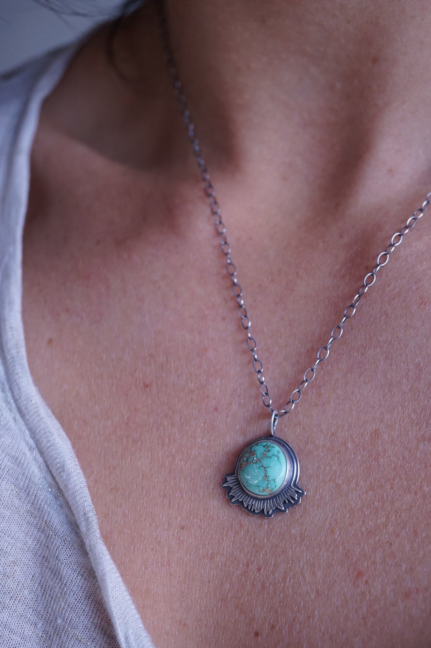 carico lake turquoise flair necklace - Lumenrose