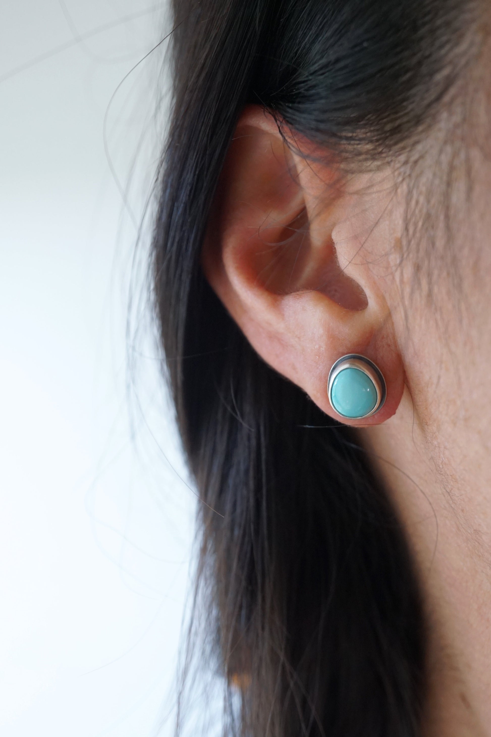 cheyenne turquoise stud earrings - Lumenrose