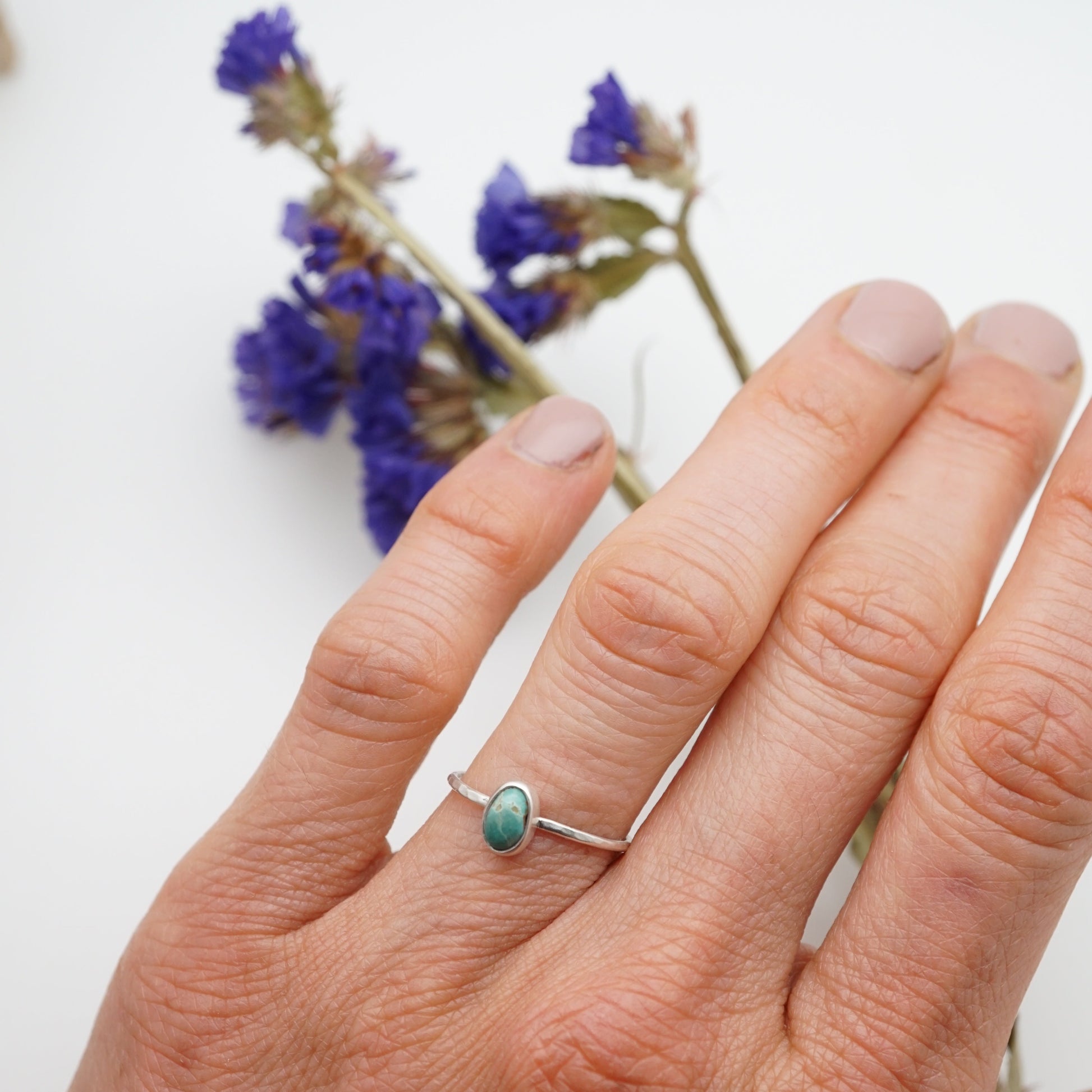 daintiest royston turquoise ring - size 5.25 - Lumenrose
