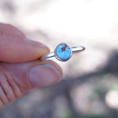 dainty silver + lavender turquoise stacking ring - size 9.25 - Lumenrose