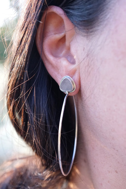 druzy hoop earrings - Lumenrose