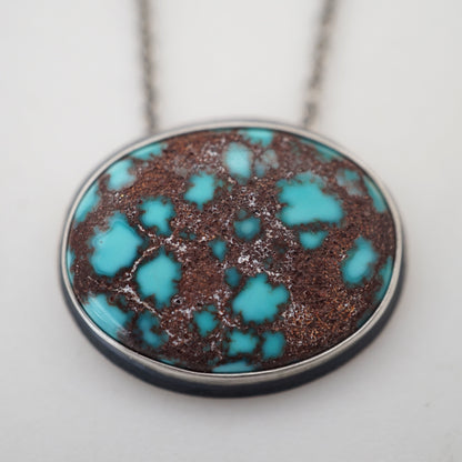 egyptian turquoise necklace - regular oval - Lumenrose