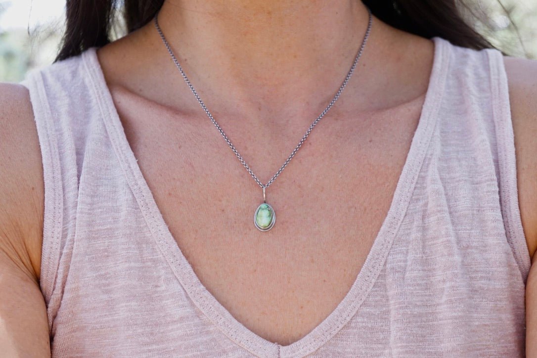 everyday necklace with sonoran gold turquoise - Lumenrose