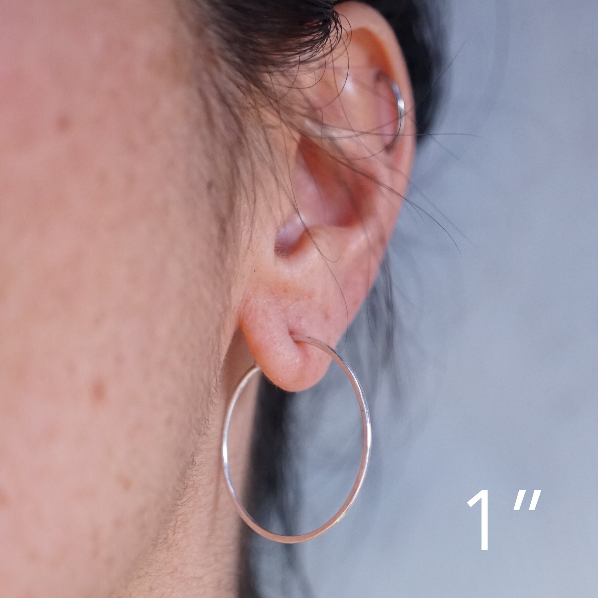 hammered hoop earrings - 3 sizes, silver or 14k goldfill - Lumenrose