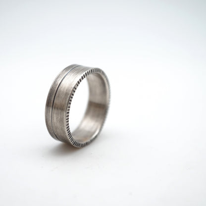 heavy gauge textured ring band - size 11/11.25 - Lumenrose