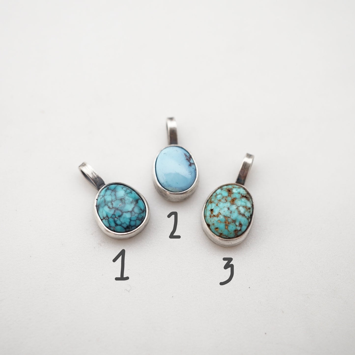 high grade turquoise pebble charms - no chain included - Lumenrose