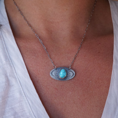 i will speak up necklace #5 - whitewater turquoise - Lumenrose