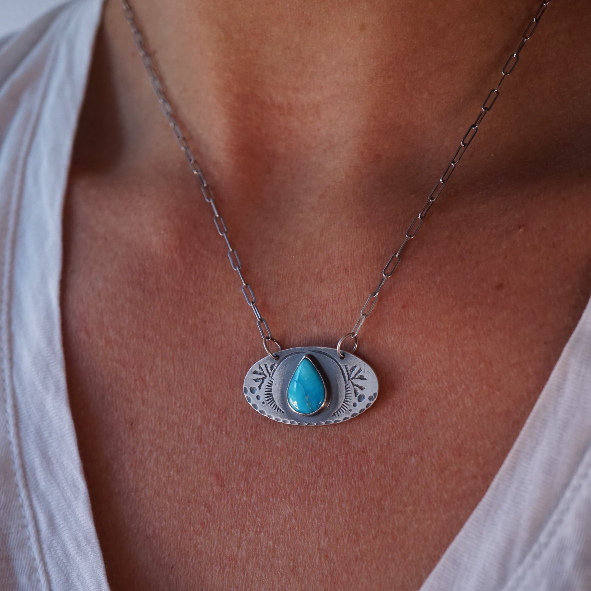 i will speak up necklace #6 - sonoran rose turquoise - Lumenrose