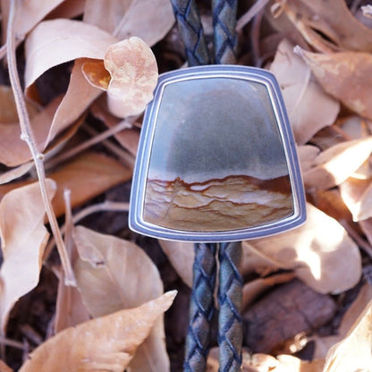 landscape jasper bolo tie - Lumenrose