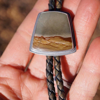 landscape jasper bolo tie - Lumenrose