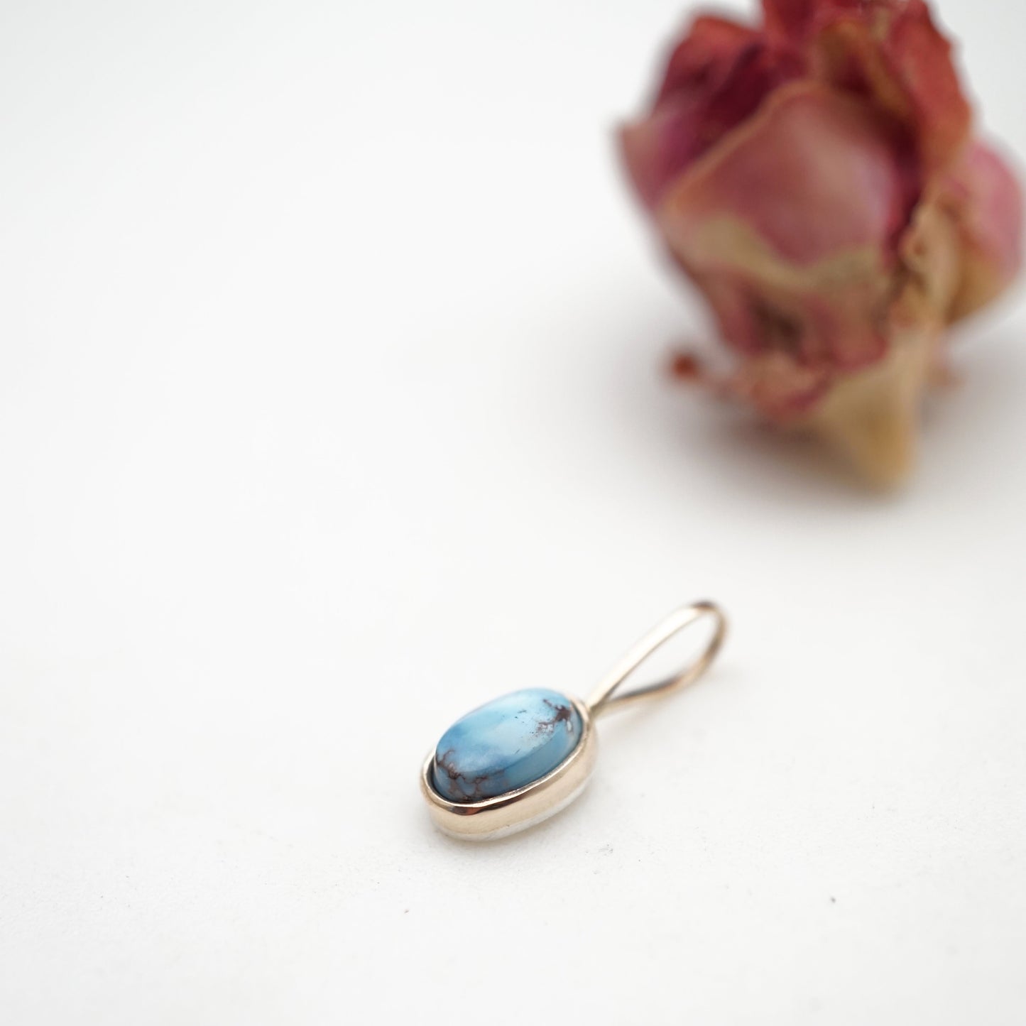 lavender turquoise pendant in 14k gold + silver - NO CHAIN INCLUDED - Lumenrose