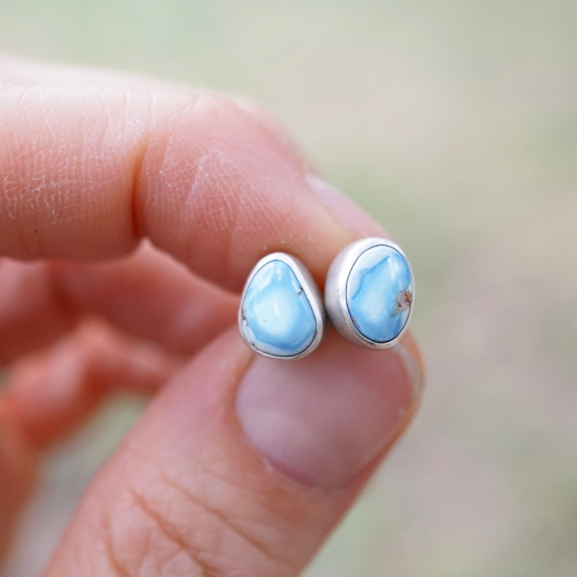 little lavender clouds studs - Lumenrose