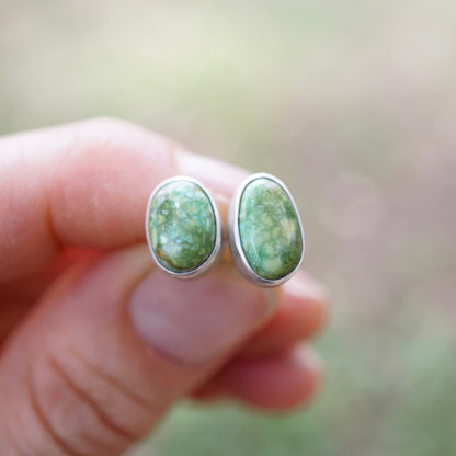 mossy sonoran gold turquiose studs - Lumenrose