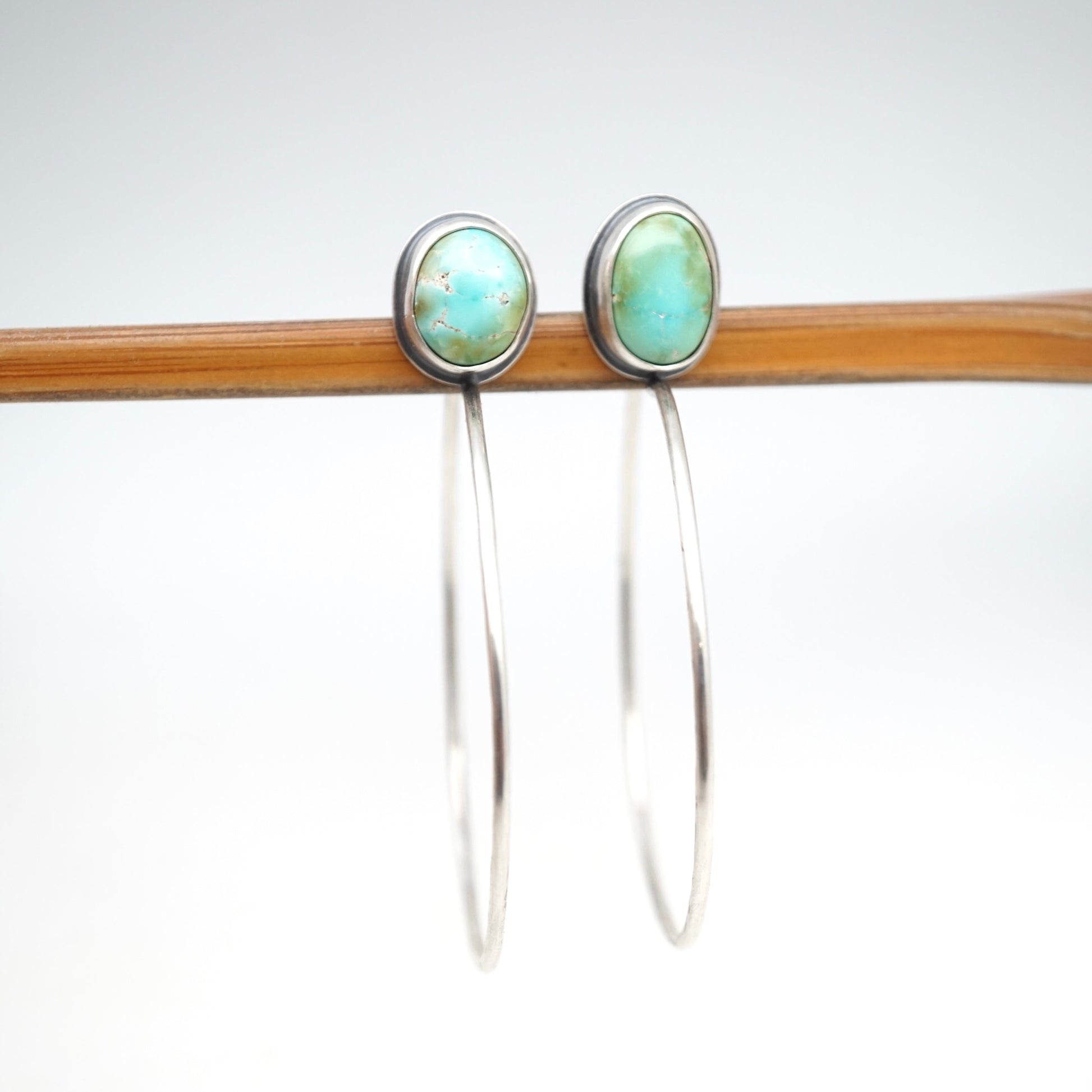 pastel sonoran gold turquoise hoops - SMALL SIZE - Lumenrose