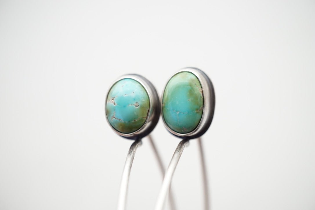 pastel sonoran gold turquoise hoops - SMALL SIZE - Lumenrose