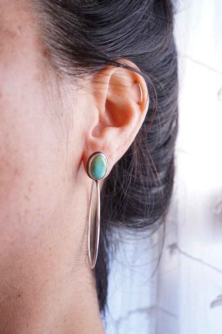 pastel sonoran gold turquoise hoops - SMALL SIZE - Lumenrose
