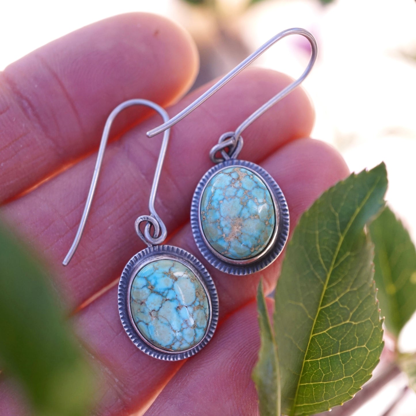 polychrome kingman turquoise dangles - Lumenrose