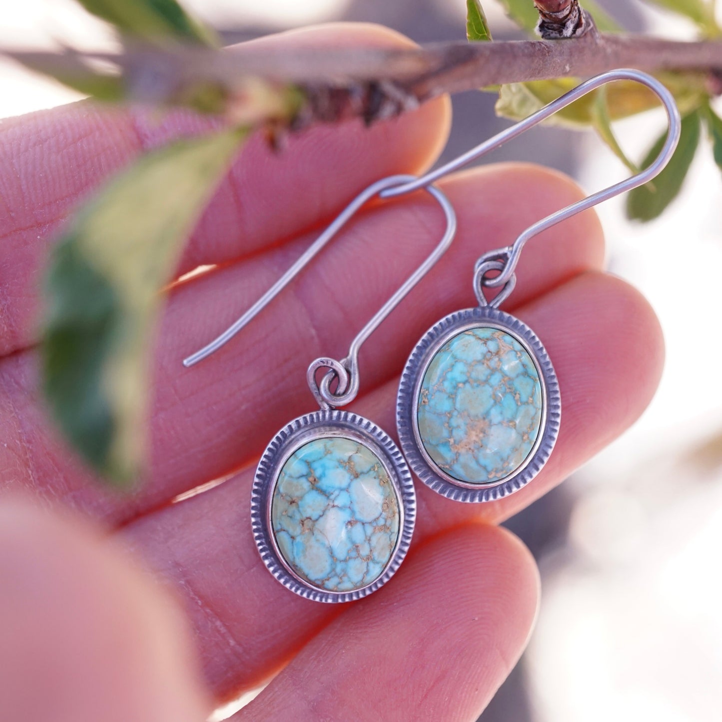 polychrome kingman turquoise dangles - Lumenrose