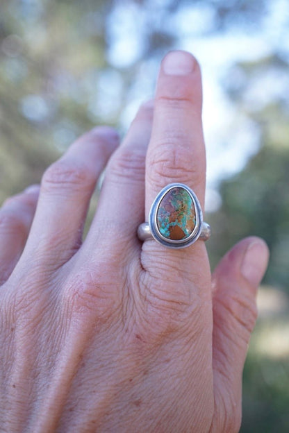 polychrome royston teardrop ring- size 7 - Lumenrose