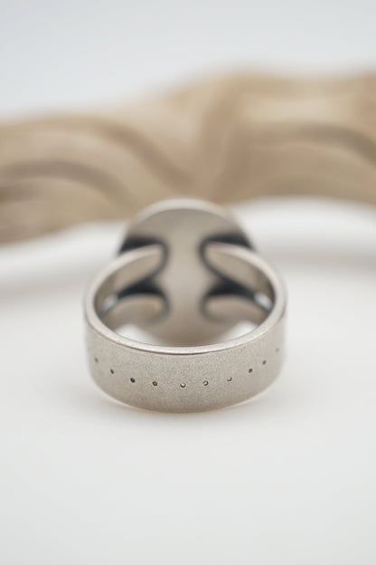 poseidon variscite ring with split shank - size 7.75/8 - Lumenrose