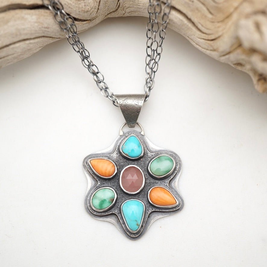 rainbow of stones necklace - Lumenrose
