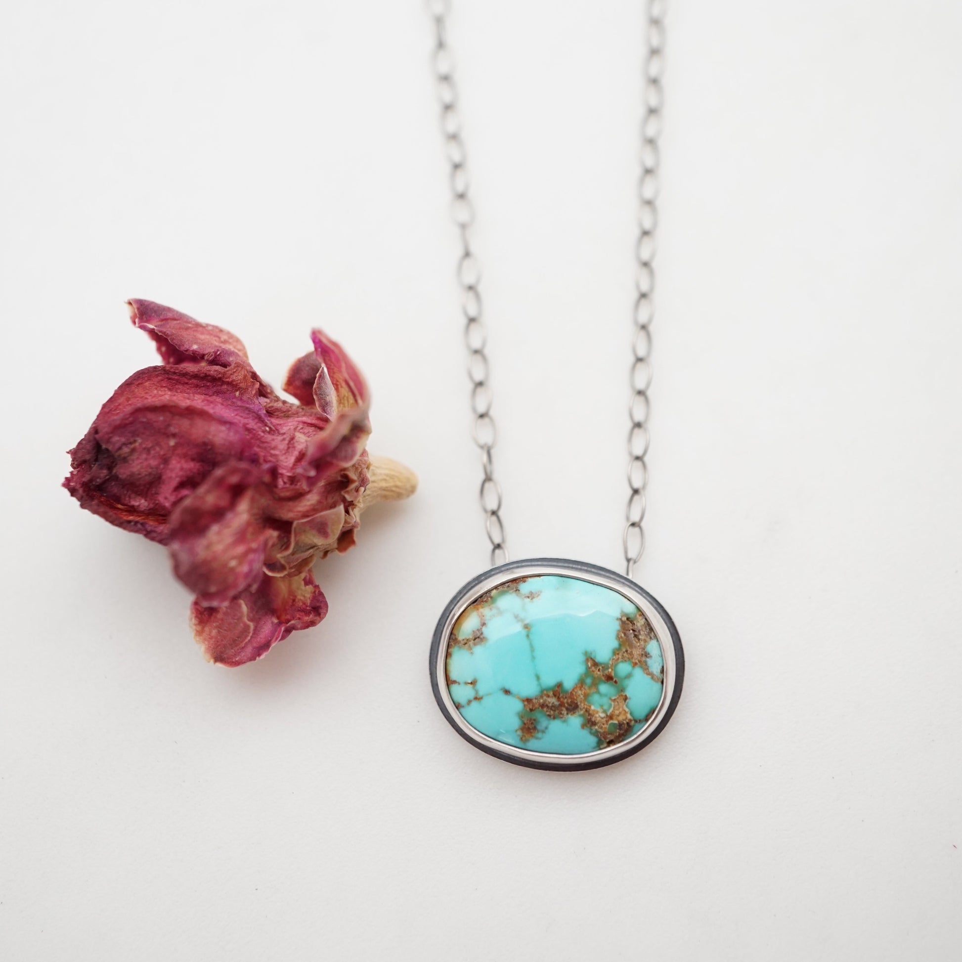 royston turquoise oval necklace - Lumenrose