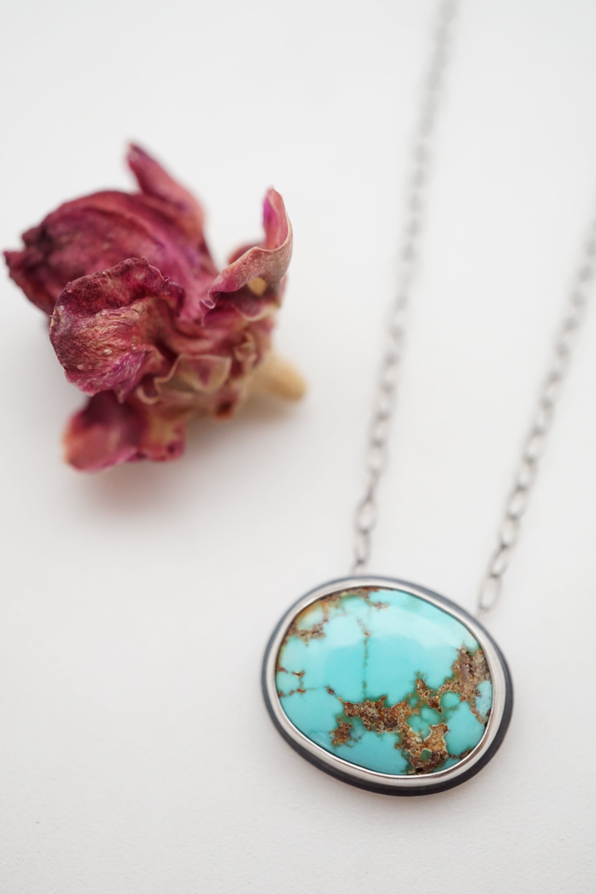 royston turquoise oval necklace - Lumenrose