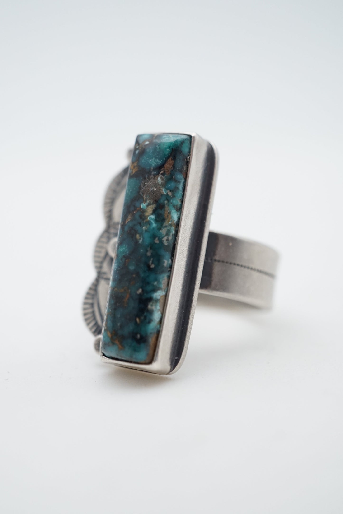 sierra nevada boulder turquoise ring - size 7 - Lumenrose