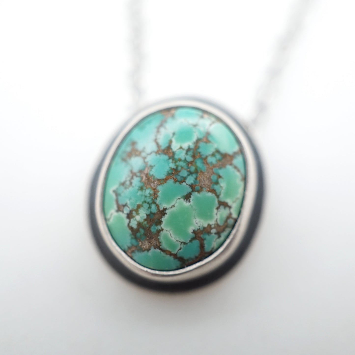 small carico lake turquoise oval necklace - Lumenrose