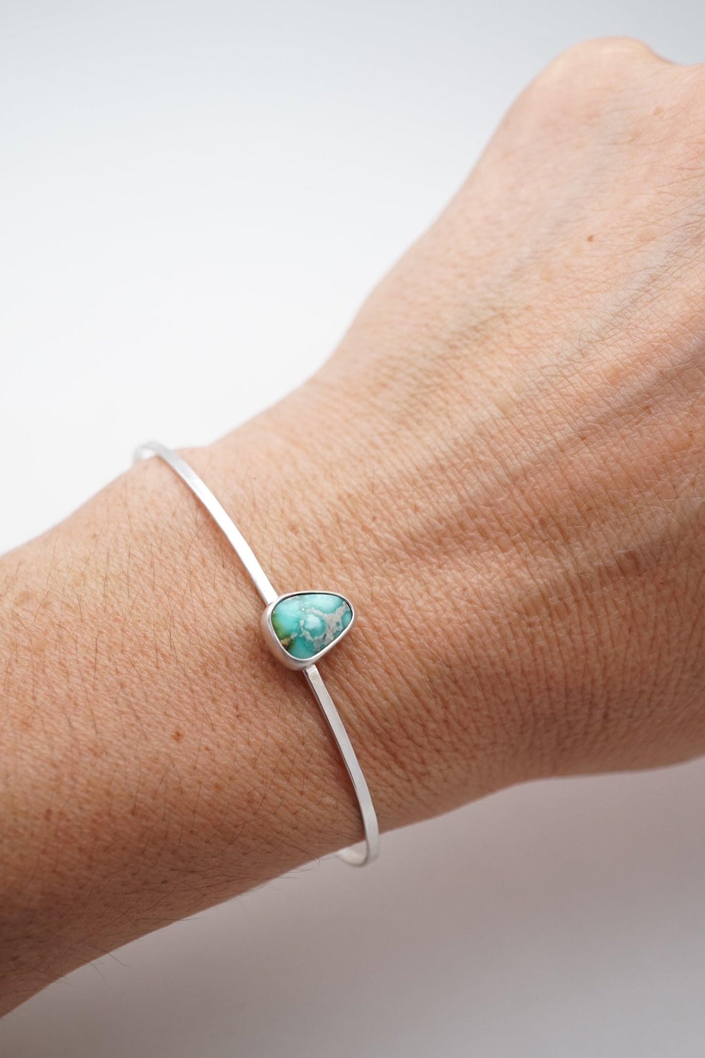 sonoran gold turquoise dainty cuff - discounted for imperfections - Lumenrose