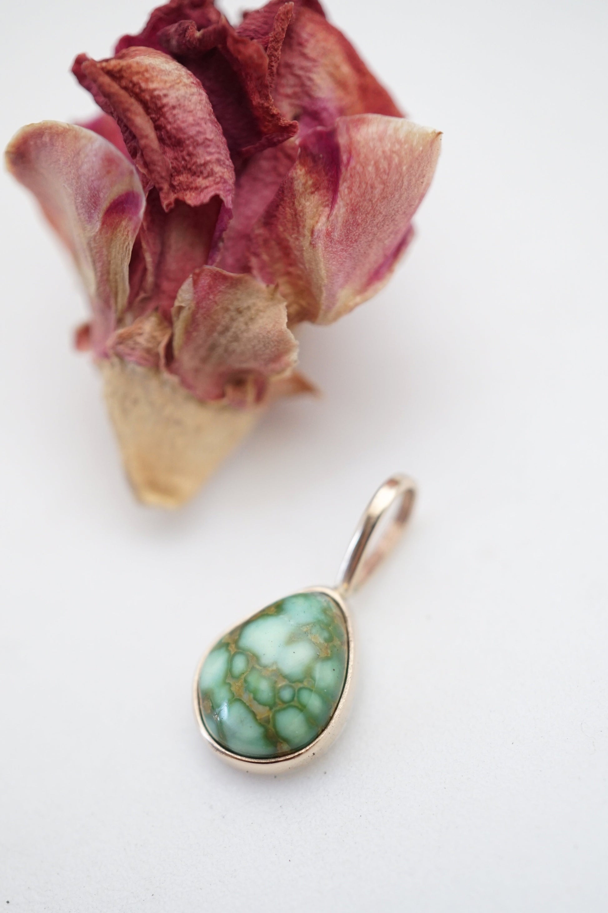 sonoran gold turquoise pendant #3 - 14k gold + silver - NO CHAIN INCLUDED - Lumenrose