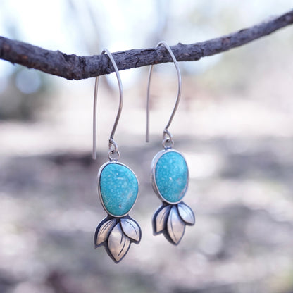 spring leaves dangles - whitewater turquoise - Lumenrose