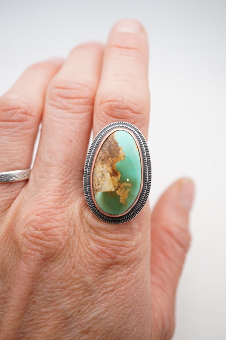 stone mountain turquoise ring - size 7.75 - Lumenrose