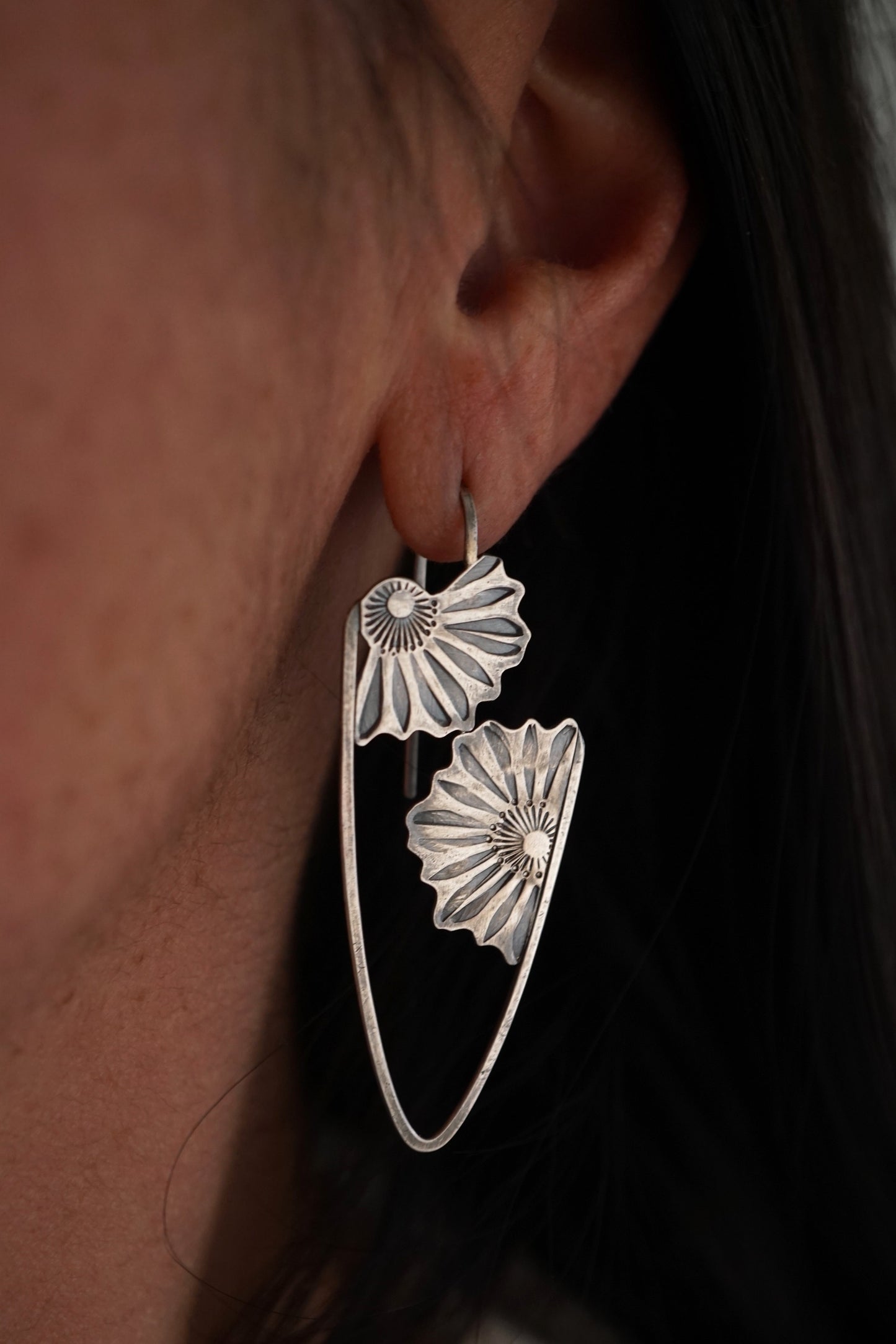 the forever unfurling earrings - all silver - Lumenrose