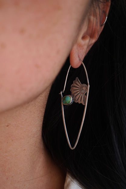 the forever unfurling earrings - with sonoran gold turquoise - Lumenrose