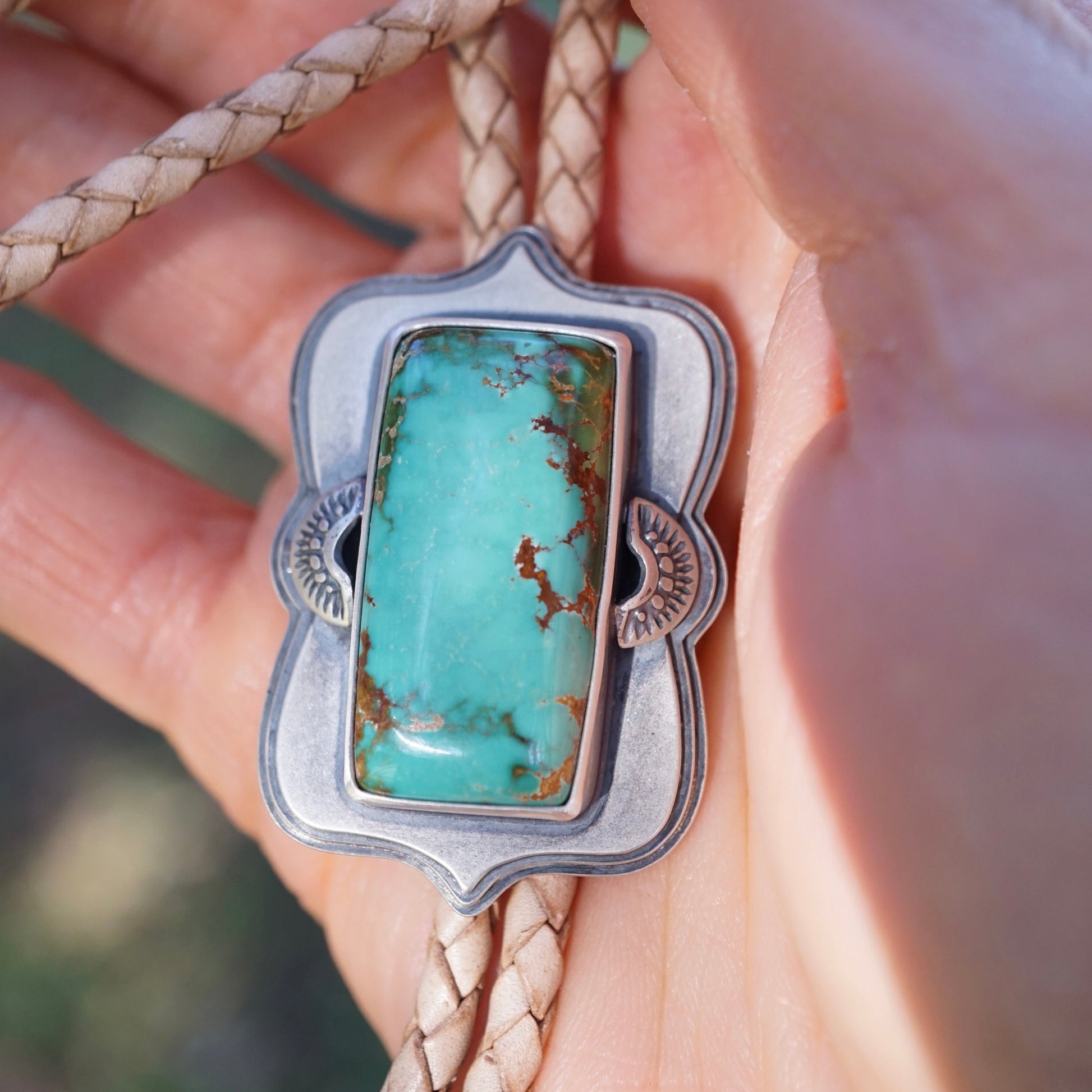 the ultimate high grade royston turquoise bolo tie - Lumenrose