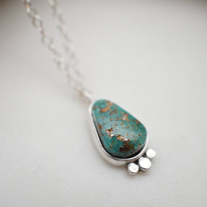 turquoise mountain turquoise raindrop necklace - Lumenrose