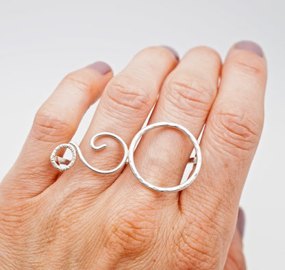 two-finger ring - large - Lumenrose